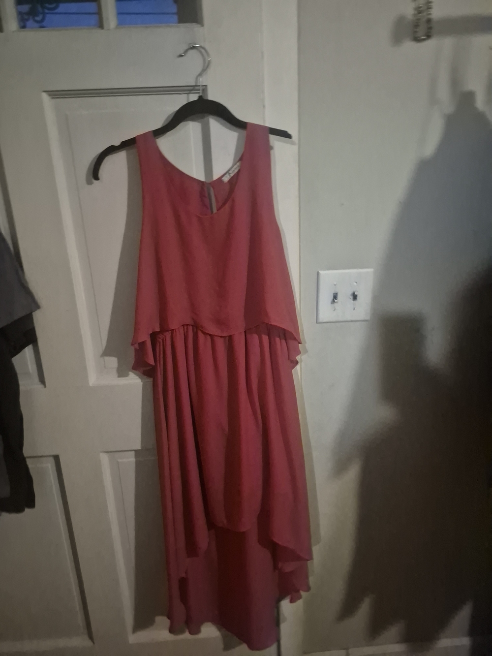 freebird Red Layered Hi-Low Dress